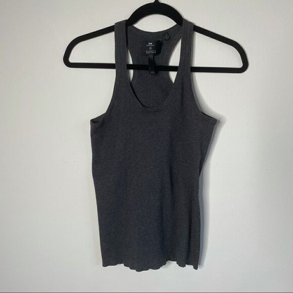 Revolve ATM Anthony Thomas Melillo Racerback Tank in Charcoal - Picture 3 of 7